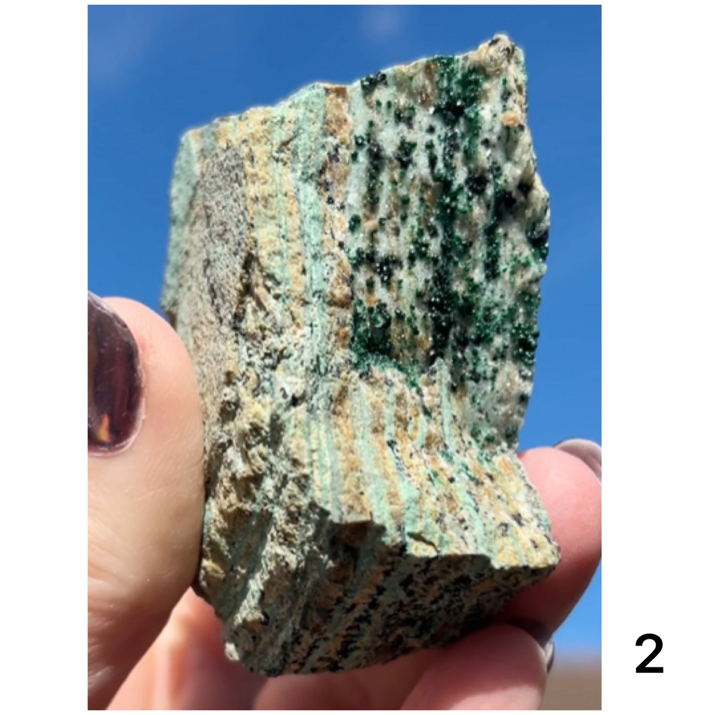 Chrysocolla & Malachite Slice with Dendrites from Democratic Republic of the Congo 🇨🇩 Pick Your Specimen