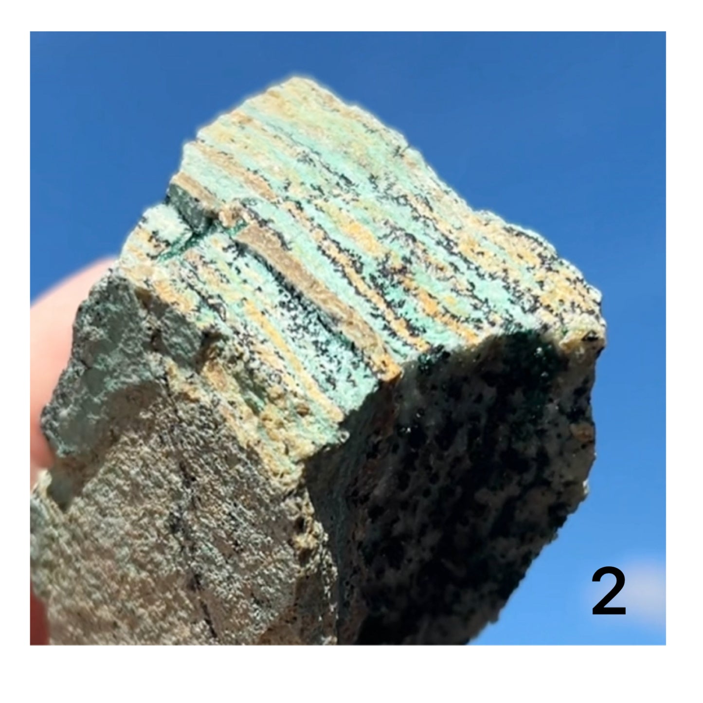 Chrysocolla & Malachite Slice with Dendrites from Democratic Republic of the Congo 🇨🇩 Pick Your Specimen