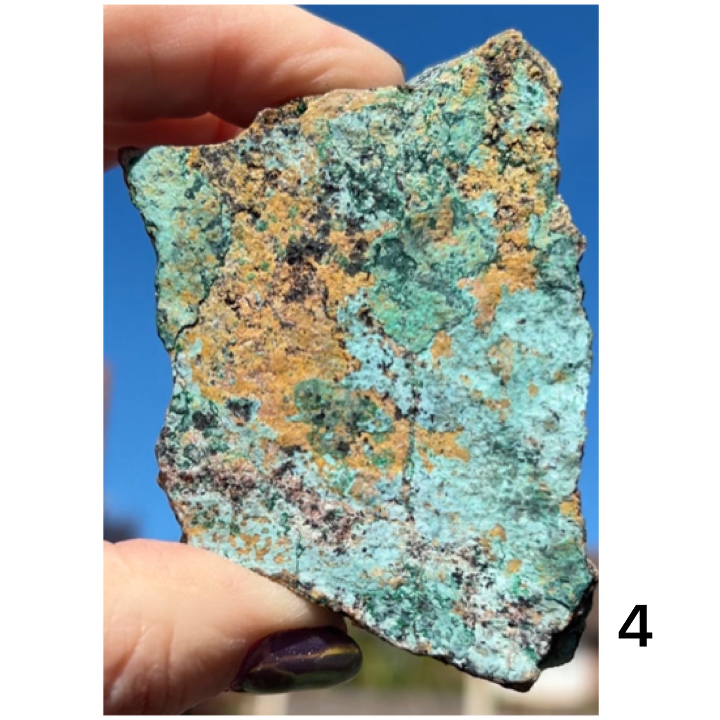 Chrysocolla & Malachite Slice with Dendrites from Democratic Republic of the Congo 🇨🇩 Pick Your Specimen