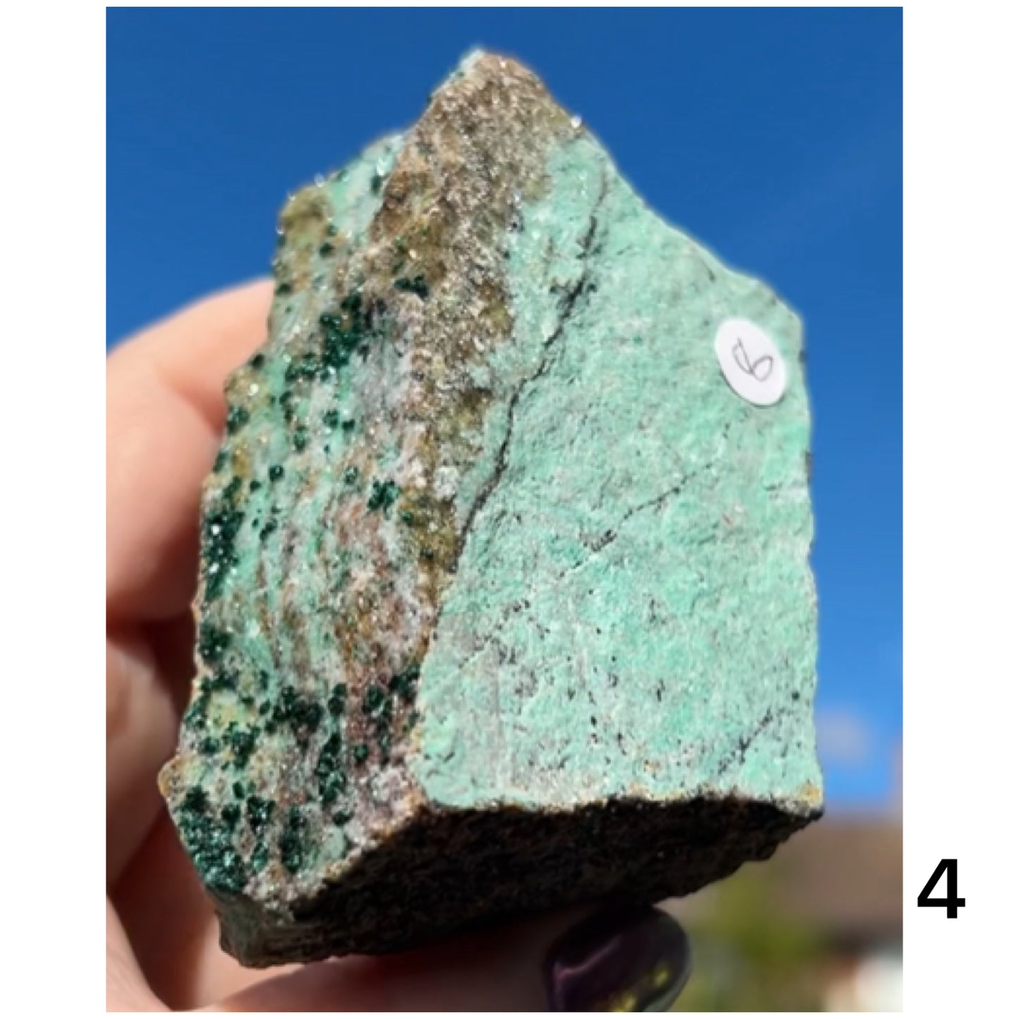 Chrysocolla & Malachite Slice with Dendrites from Democratic Republic of the Congo 🇨🇩 Pick Your Specimen