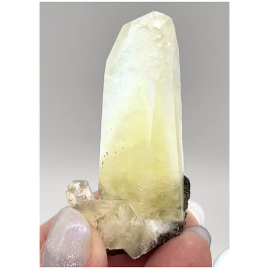 Sweetwater Single Yellow Optical Calcite On Marcasite point from Sweetwater Mine, Reynolds County, Missouri, USA 🇺🇸 #12