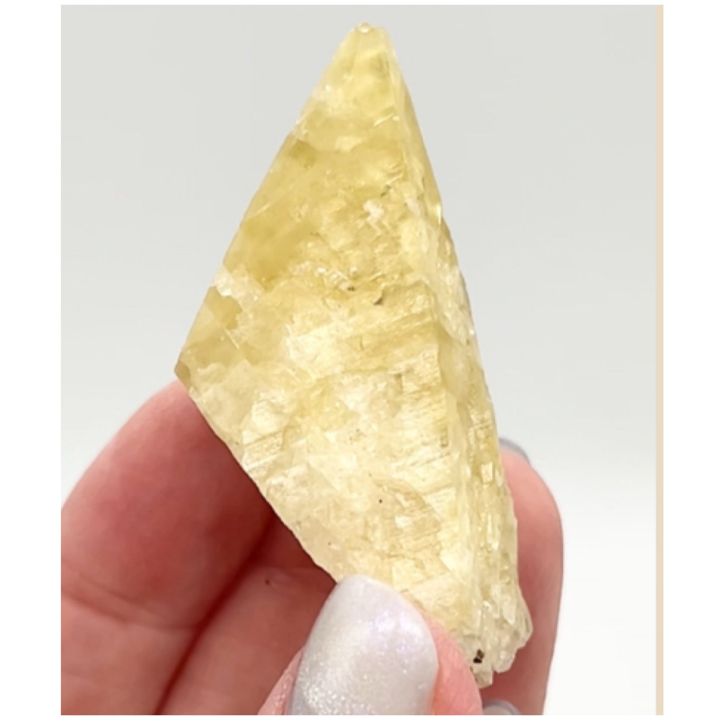Sweetwater Yellow Optical Calcite point from Sweetwater Mine, Reynolds County, Missouri, USA 🇺🇸 #15