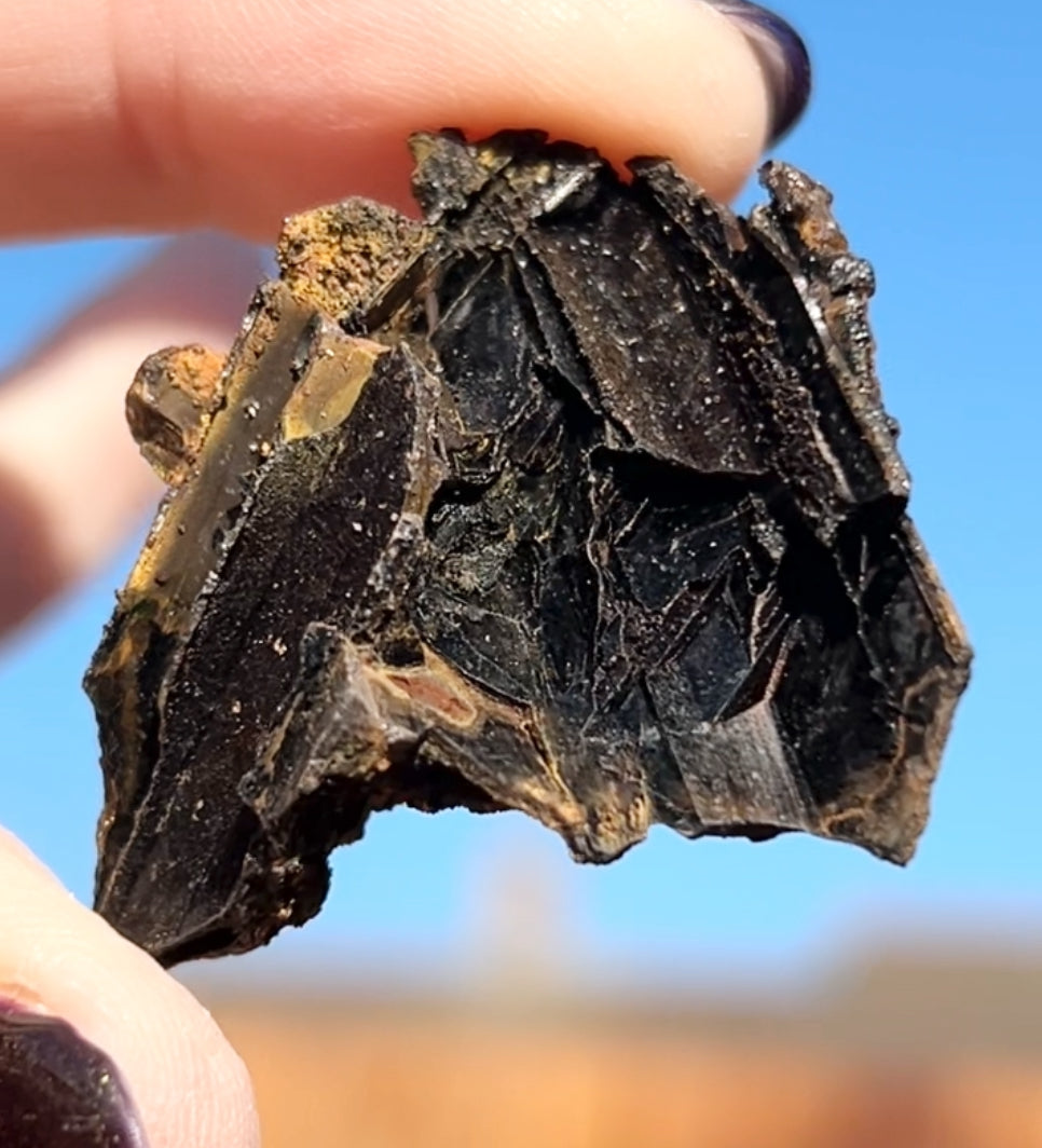 Goethite after Selenite Cast with Calcite & Chabazite from Potisi Mine, Santa Eulalia, Chihuahua, Mexico 🇲🇽 #13