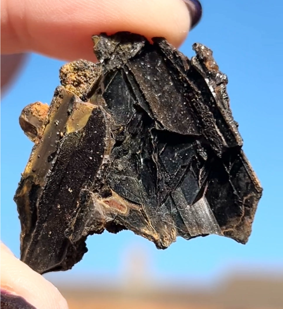 Goethite after Selenite Cast with Calcite & Chabazite from Potisi Mine, Santa Eulalia, Chihuahua, Mexico 🇲🇽 #13