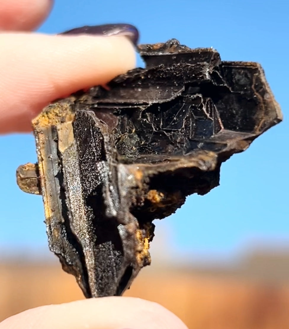 Goethite after Selenite Cast with Calcite & Chabazite from Potisi Mine, Santa Eulalia, Chihuahua, Mexico 🇲🇽 #13