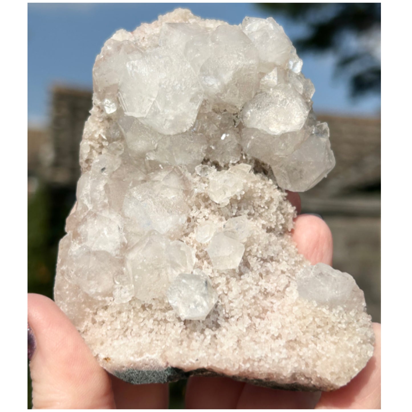 Pink Apophyllite, Chalcedony, Green Apophyllite & Calcite from India 🇮🇳 XL