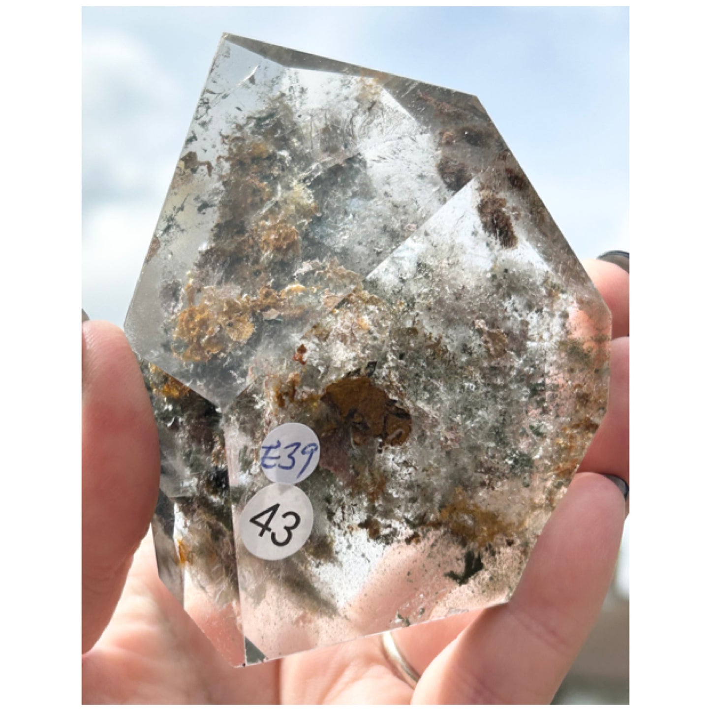 Garden Chlorite Quartz Part Polished, Part Raw Large Paperweight Freeform from Brazil 🇧🇷