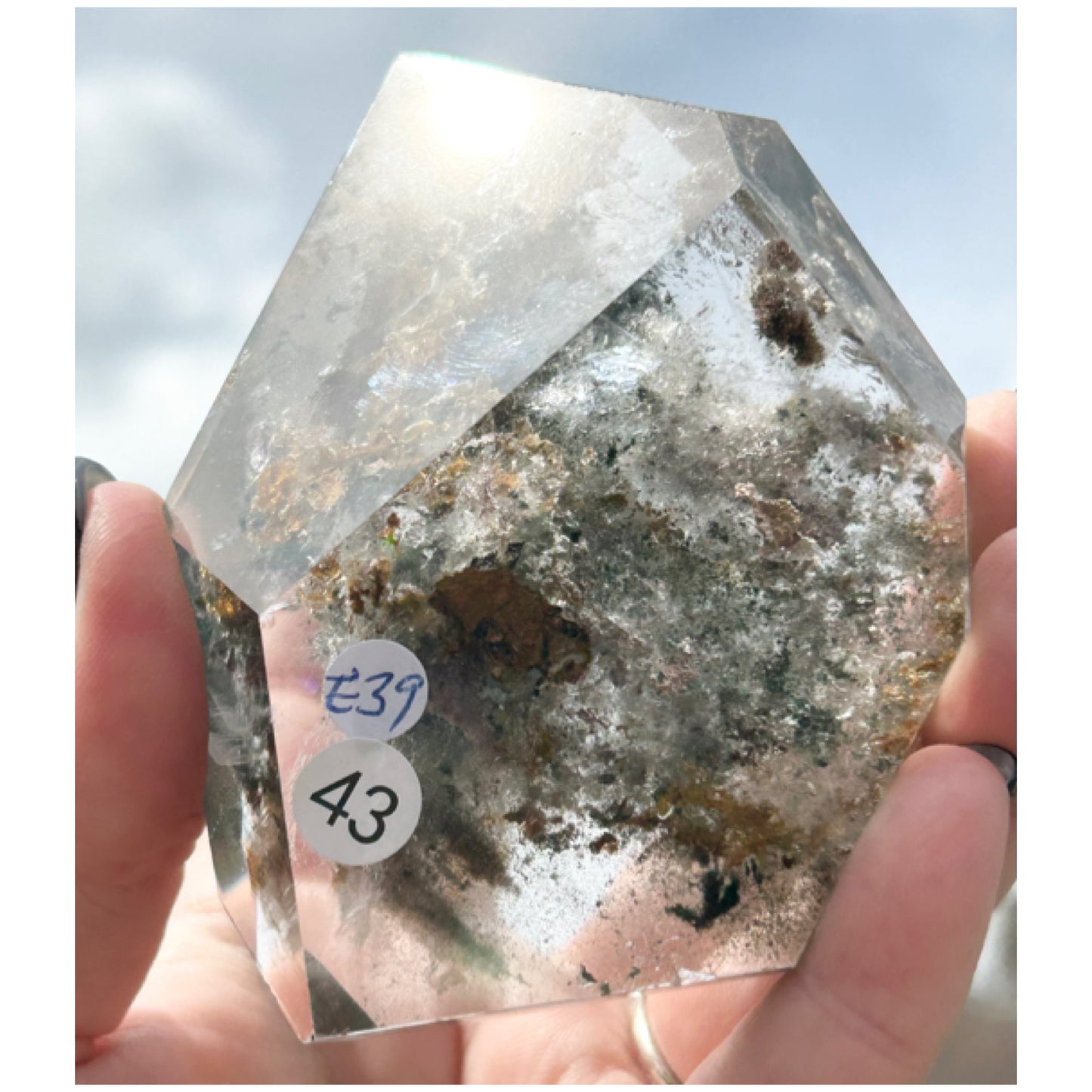 Garden Chlorite Quartz Part Polished, Part Raw Large Paperweight Freeform from Brazil 🇧🇷