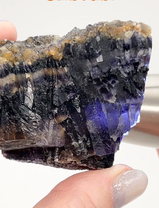 Blue John Fluorite Number 28, 29 & 30 from Odin Mine, Castleton, High Peak, Derbyshire, U.K. 🇬🇧 Independently Mined in 1970 to 1980s - Closed Mine