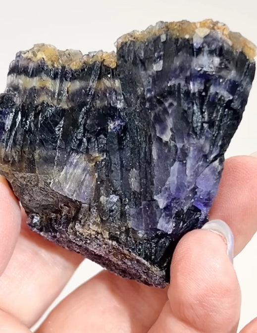 Blue John Fluorite Number 28, 29 & 30 from Odin Mine, Castleton, High Peak, Derbyshire, U.K. 🇬🇧 Independently Mined in 1970 to 1980s - Closed Mine