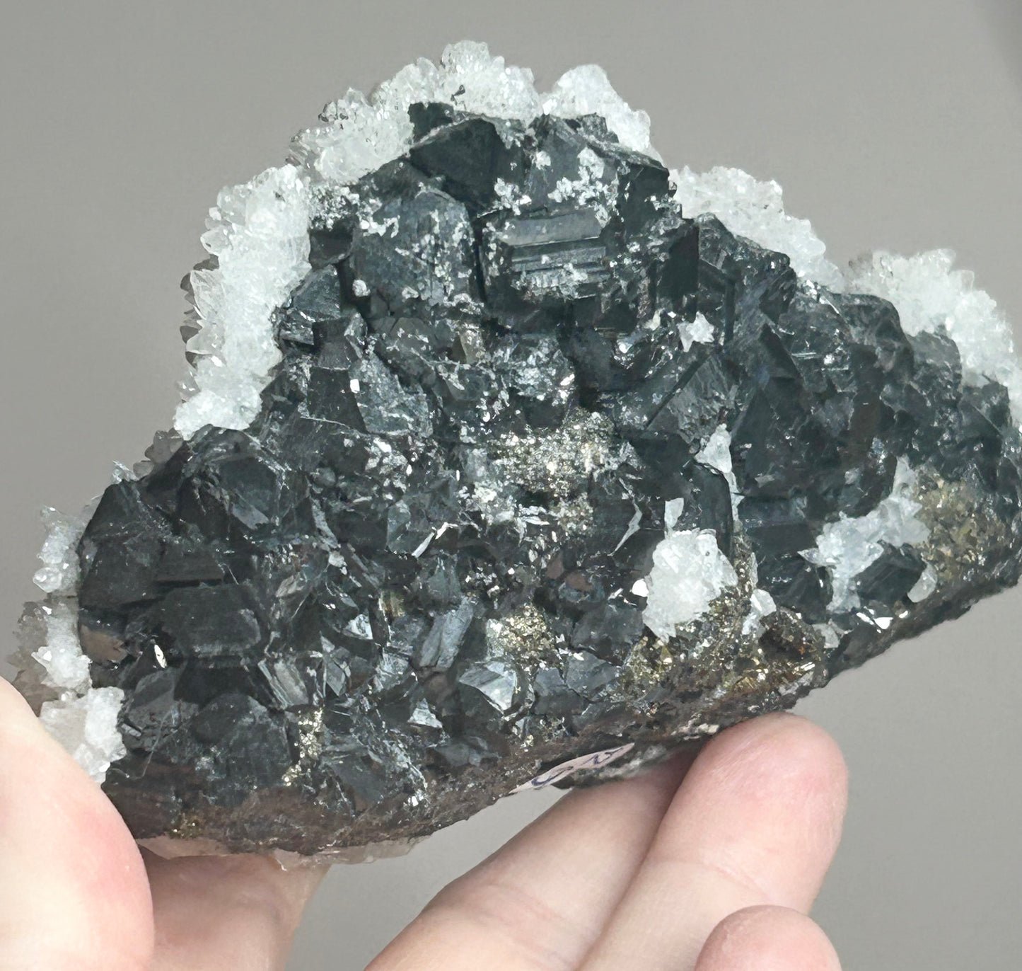 Rare Anhydrite Nica Old Stock w/ Sphalerite, Galena, Chalcopyrite & Calcite Mined 1980s From Nica Mine, Chihuahua, Mexico 🇲🇽 40 Year Old Stock #2