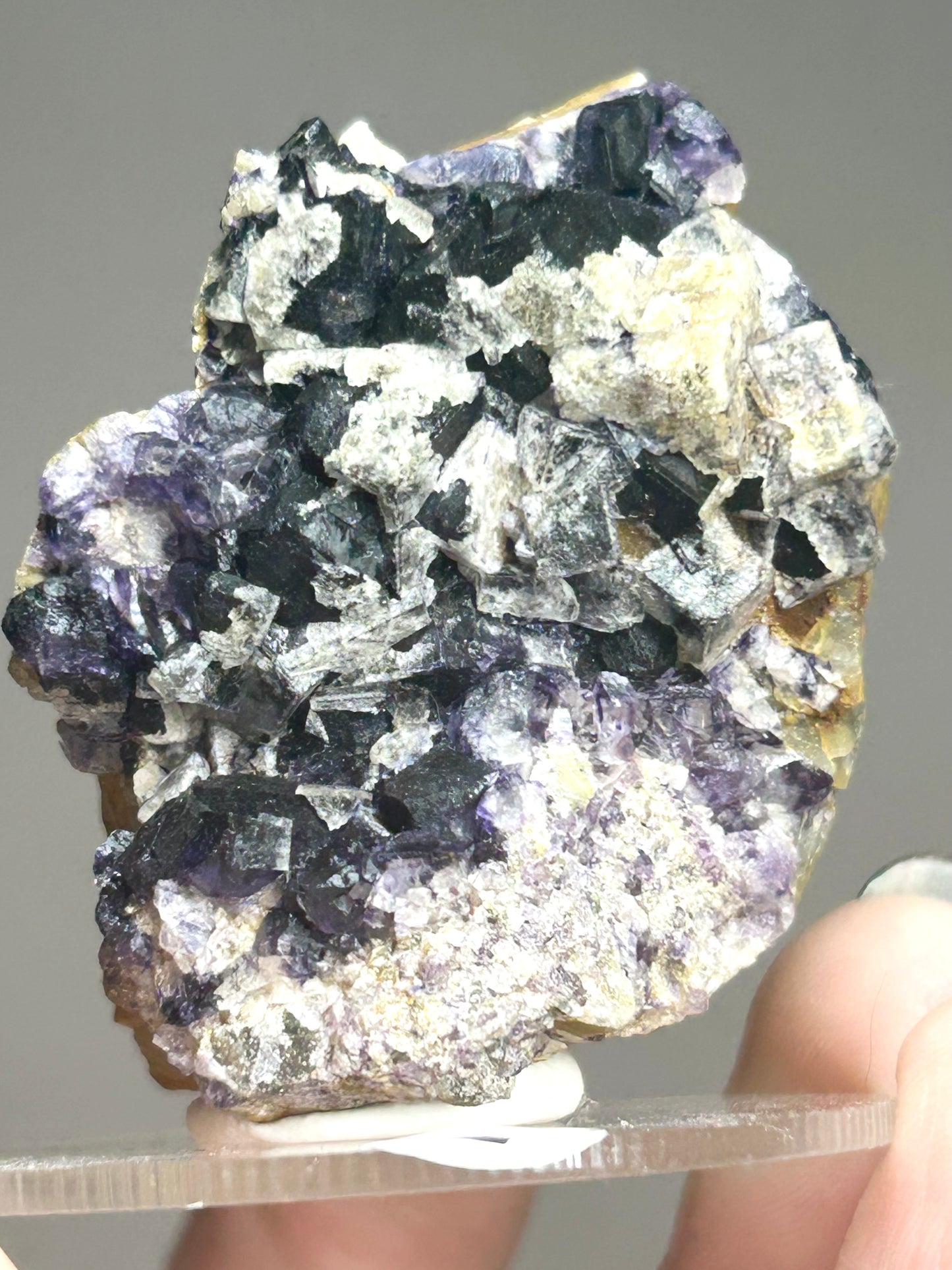 Blueberry Fluorite with Calcite from Smalldale Mine, Bradwell, Derbyshire, U.K. 🇬🇧 (Old Stock - Independently Mined) - Pick Your Specimen