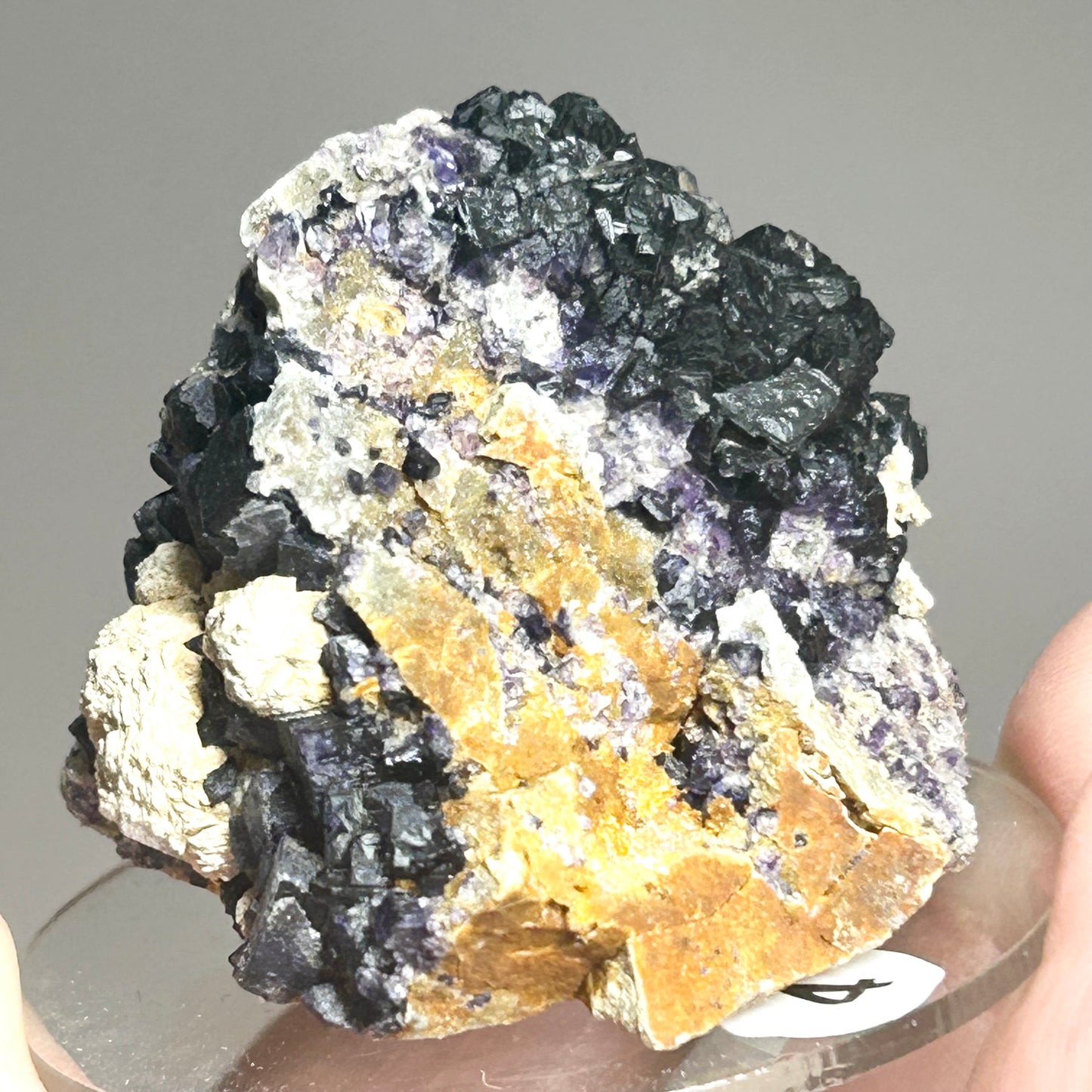 Blueberry Fluorite with Calcite from Smalldale Mine, Bradwell, Derbyshire, U.K. 🇬🇧 (Old Stock - Independently Mined) - Pick Your Specimen