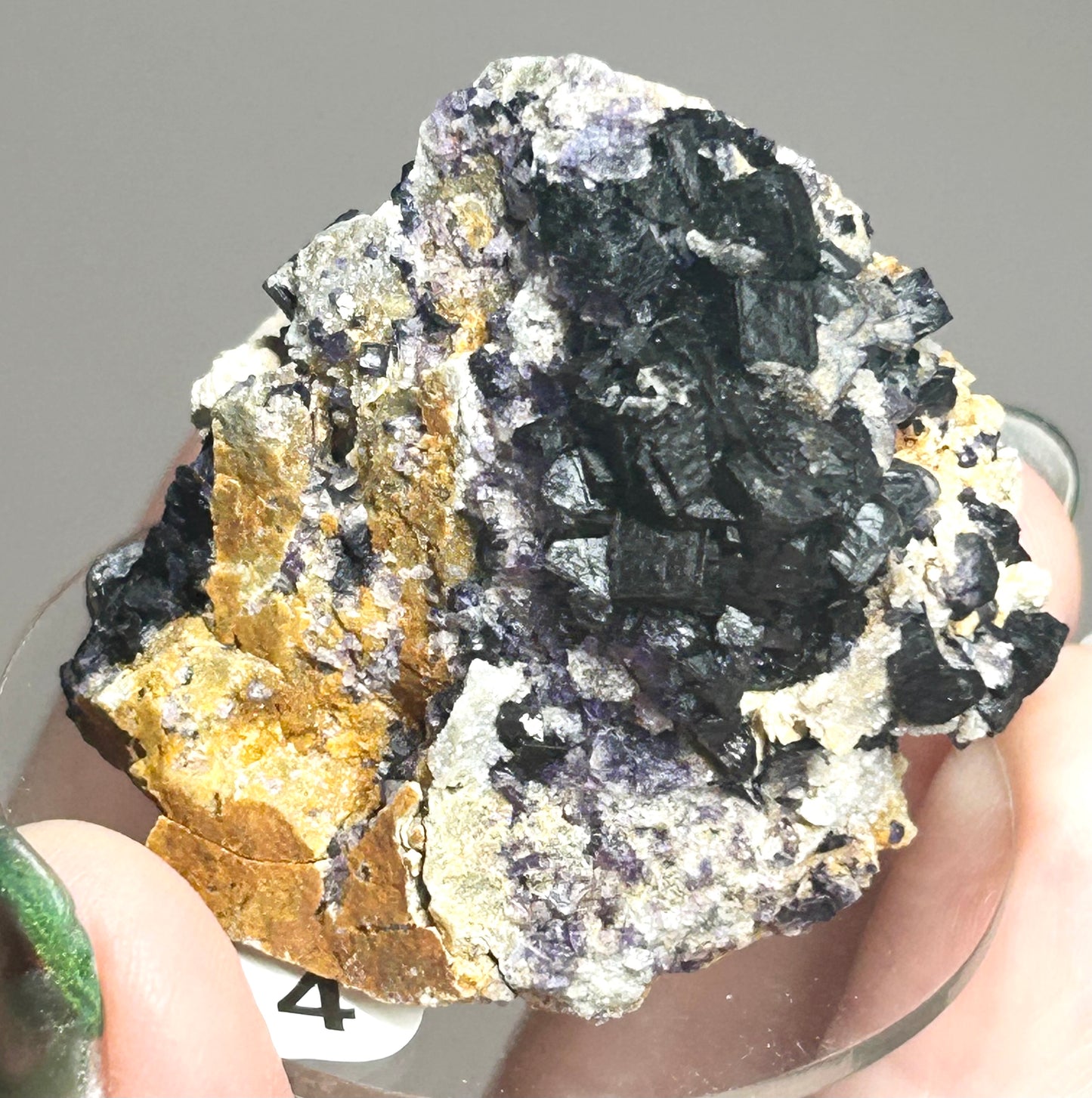 Blueberry Fluorite with Calcite from Smalldale Mine, Bradwell, Derbyshire, U.K. 🇬🇧 (Old Stock - Independently Mined) - Pick Your Specimen