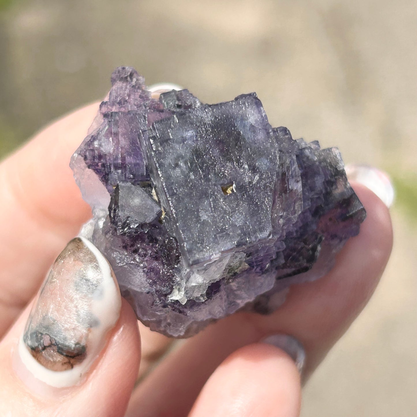 #2 Larkin Blue Fluorite with Chlorite Inclusions from Larkin's Quarry, Shannapheasteen, Costelloe, Connemara, Galway County, Connacht, Ireland 🇮🇪