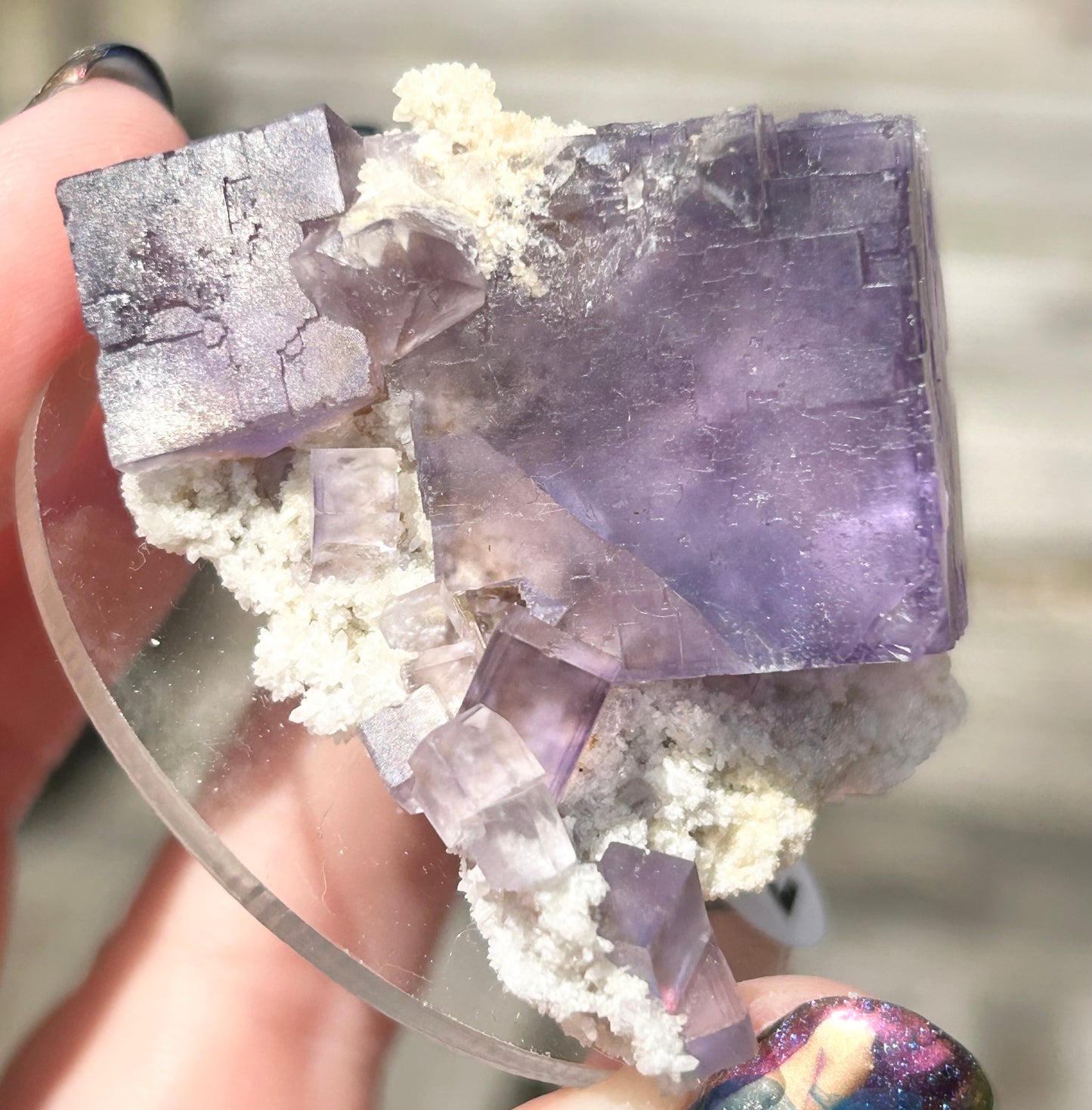 Blue-Purple Step Fluorite Large from Berbes Quarry, Berbes Mining Area, Ribadesella, Asturias, Spain 🇪🇸 (Closed Quarry - Mined in 1980s) #2 High Quality
