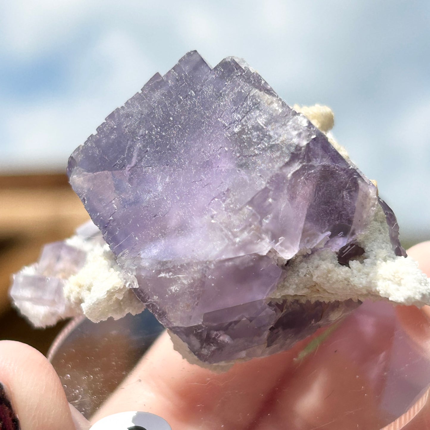 Blue-Purple Step Fluorite Large from Berbes Quarry, Berbes Mining Area, Ribadesella, Asturias, Spain 🇪🇸 (Closed Quarry - Mined in 1980s) #2 High Quality