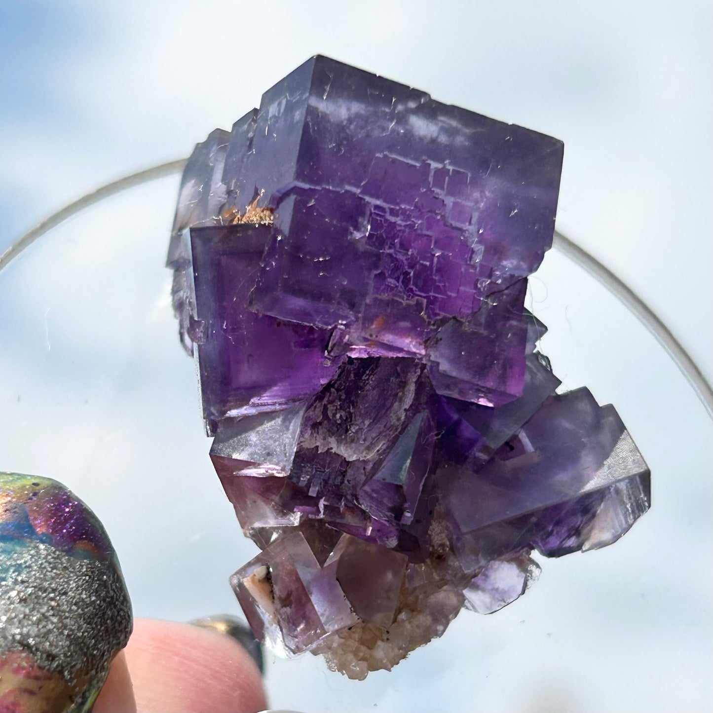 Blue-Purple Step Fluorite from Berbes Quarry, Berbes Mining Area, Ribadesella, Asturias, Spain 🇪🇸 (Closed Quarry - Mined in 1980s) #6 High Quality