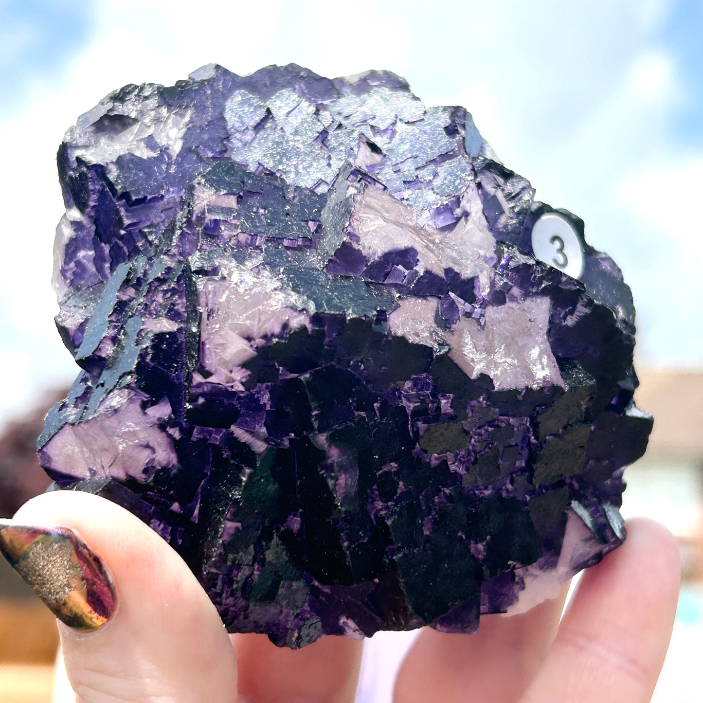 Purple & White Step Fluorite XL from La Encantada Mine, Muzquiz, Coahuila, México 🇲🇽 #3