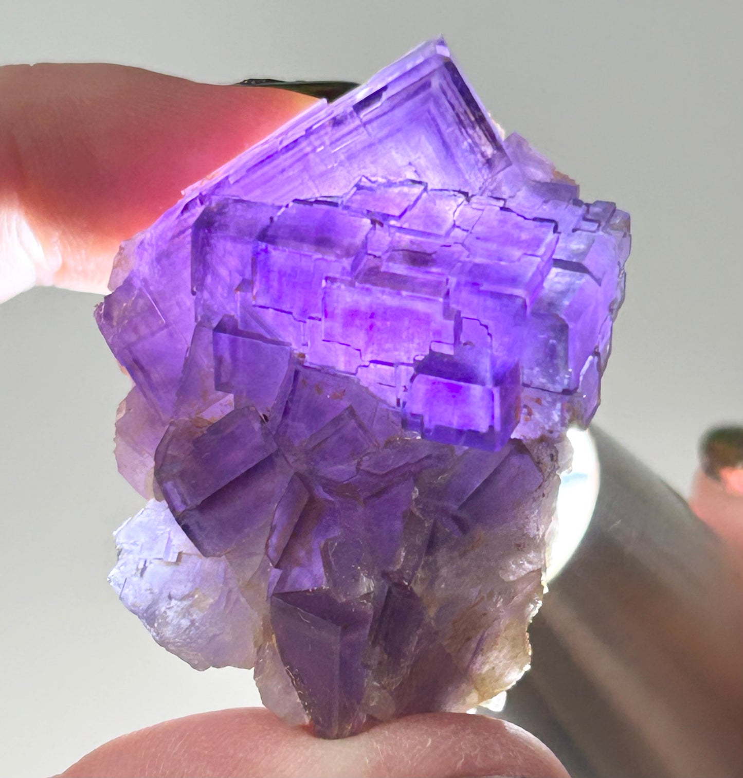Blue-Purple Step Fluorite from Berbes Quarry, Berbes Mining Area, Ribadesella, Asturias, Spain 🇪🇸 (Closed Quarry - Mined in 1980s) #4 High Quality