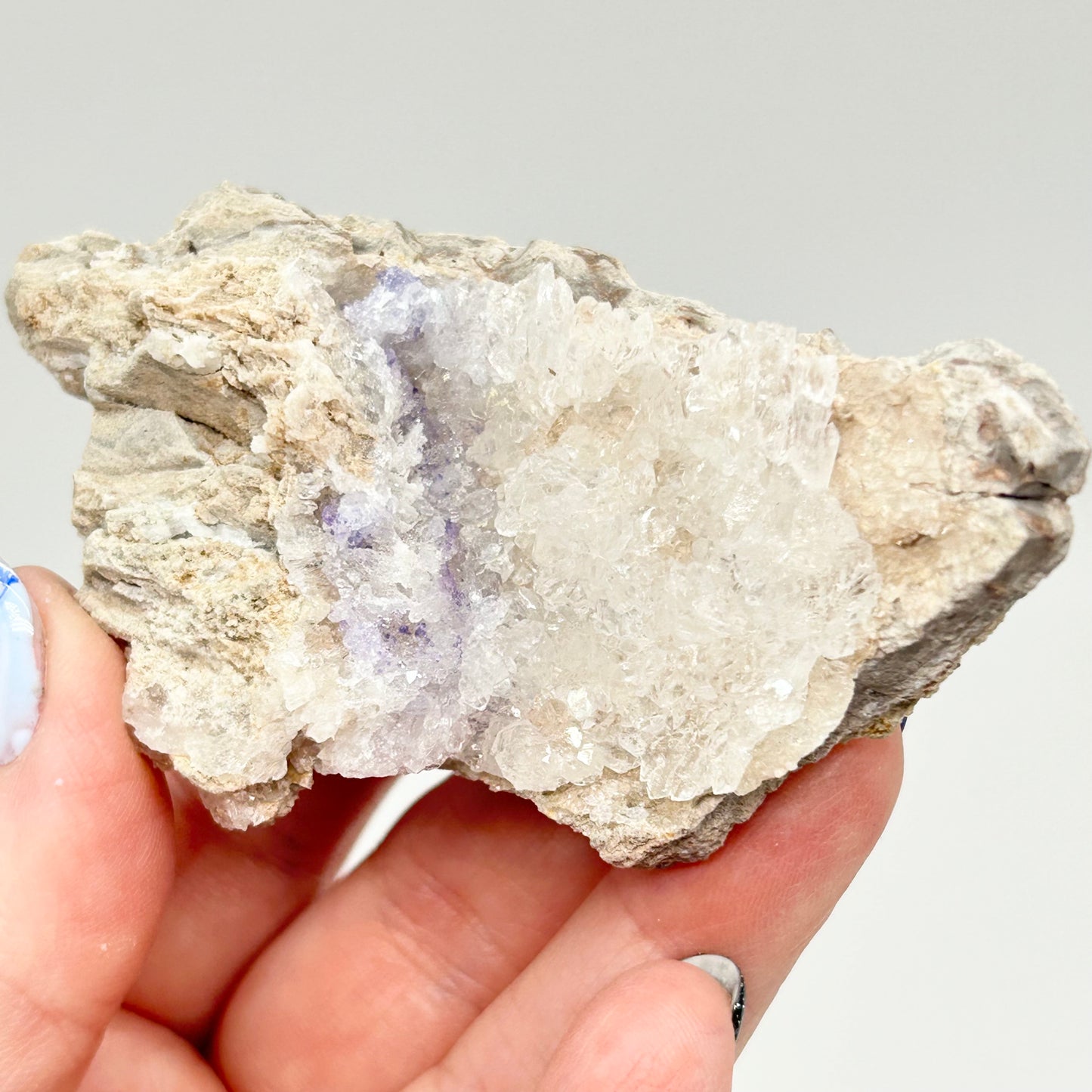 #1 Spirit Flower Geodes Large - Purple Fluorite, White Chalcedony & Quartz From San Benito, Chihuahua, México 🇲🇽