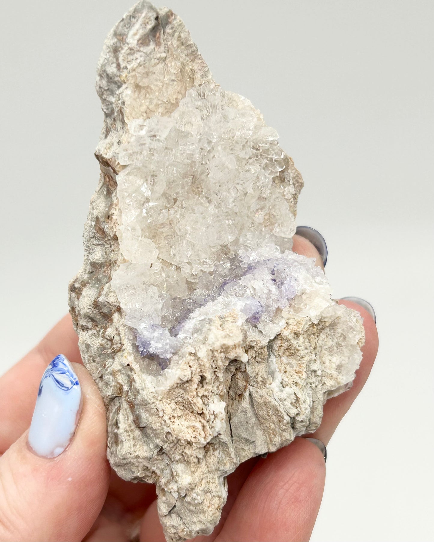 #1 Spirit Flower Geodes Large - Purple Fluorite, White Chalcedony & Quartz From San Benito, Chihuahua, México 🇲🇽