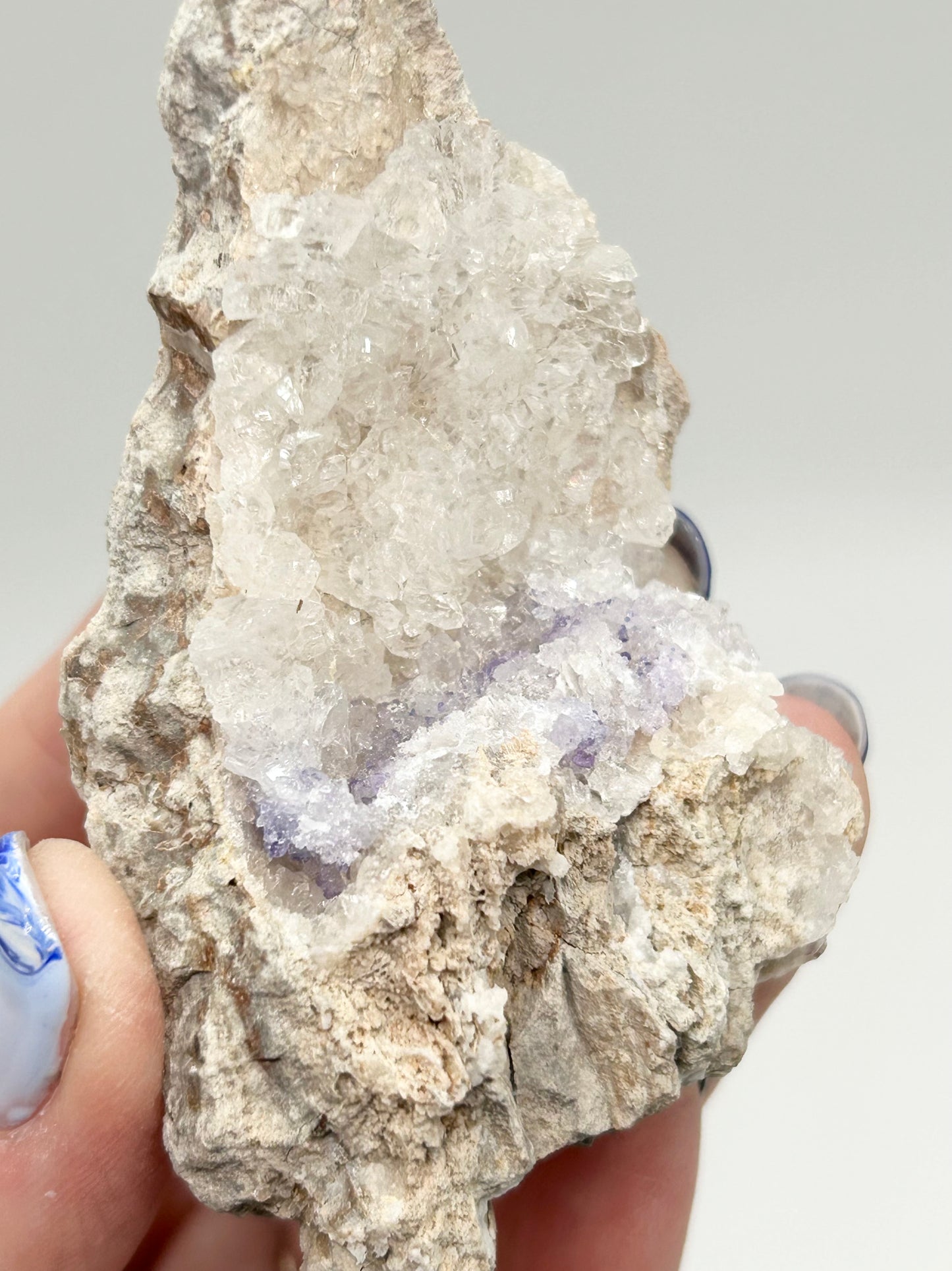 #1 Spirit Flower Geodes Large - Purple Fluorite, White Chalcedony & Quartz From San Benito, Chihuahua, México 🇲🇽