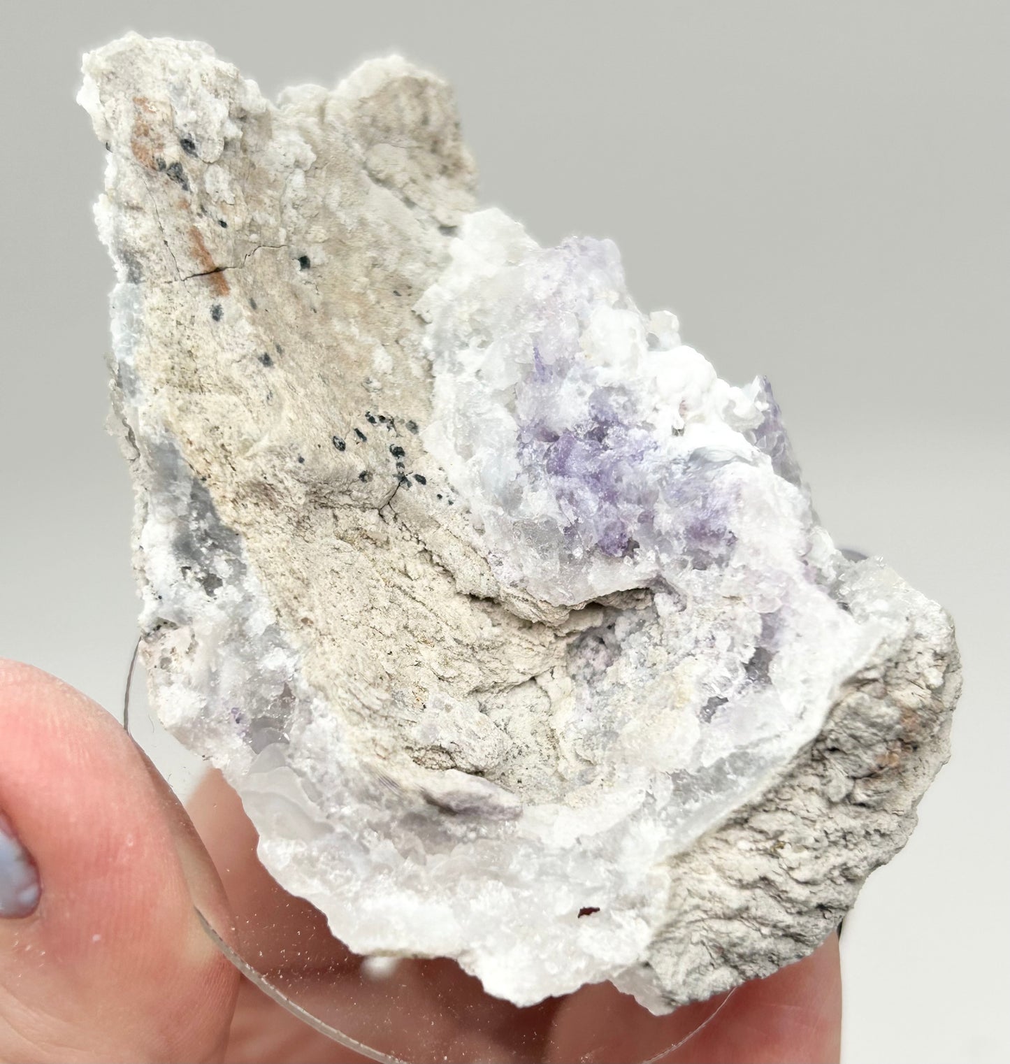 #6 Spirit Flower Geodes Large - Purple Fluorite, White Chalcedony & Quartz From San Benito, Chihuahua, México 🇲🇽