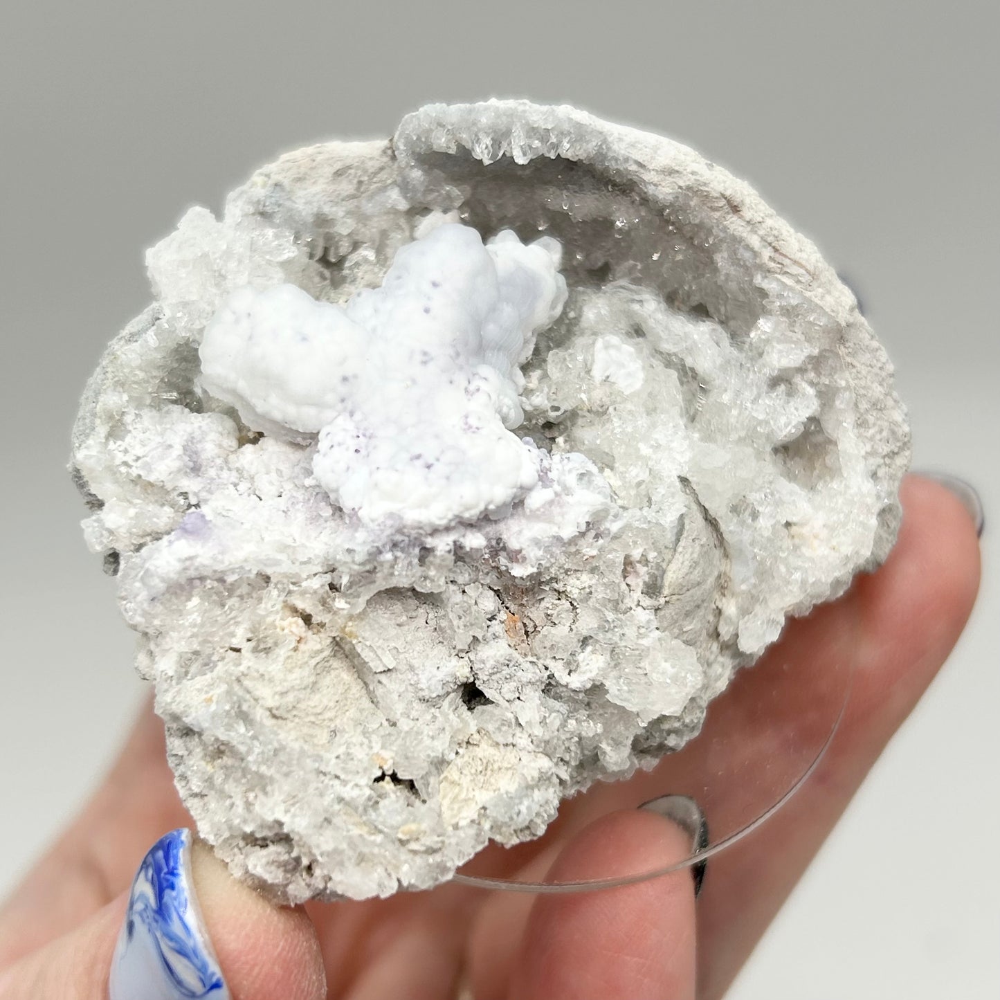 #8 Spirit Flower Geodes Large - Purple Fluorite, White Chalcedony & Quartz From San Benito, Chihuahua, México 🇲🇽