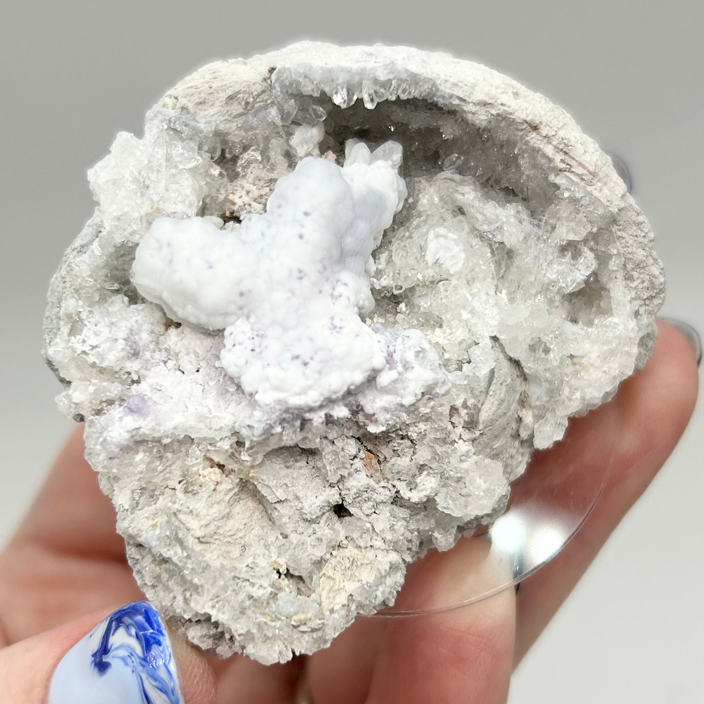 #8 Spirit Flower Geodes Large - Purple Fluorite, White Chalcedony & Quartz From San Benito, Chihuahua, México 🇲🇽