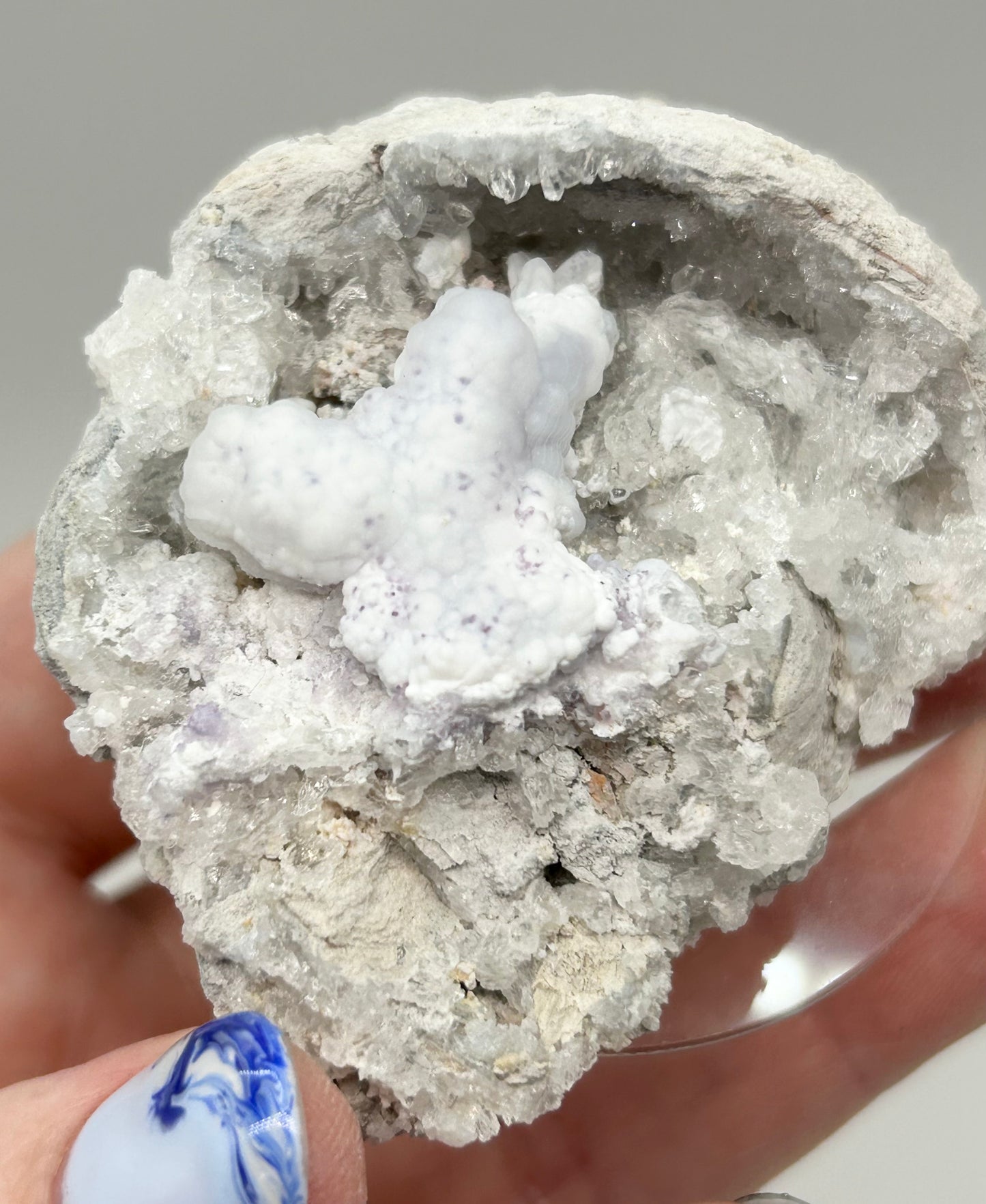 #8 Spirit Flower Geodes Large - Purple Fluorite, White Chalcedony & Quartz From San Benito, Chihuahua, México 🇲🇽