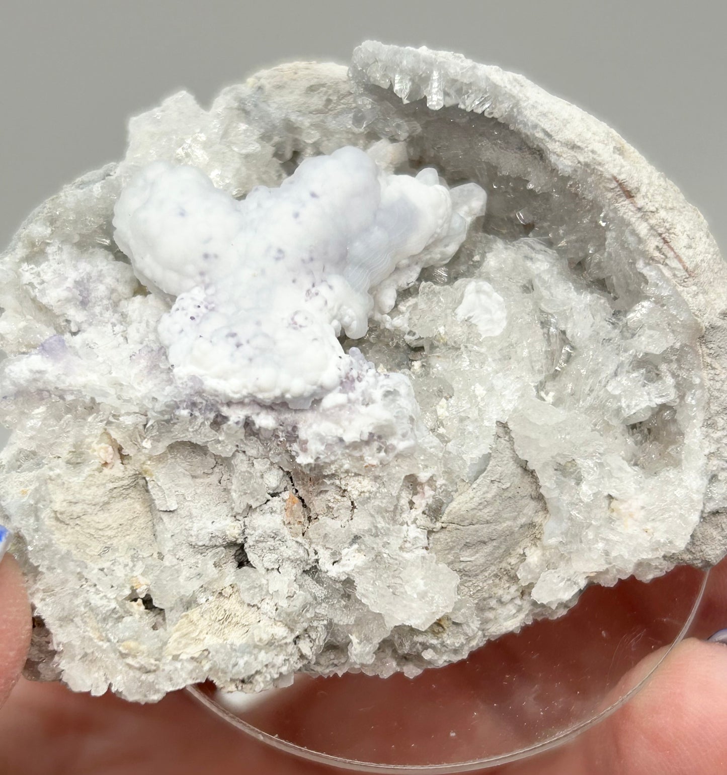 #8 Spirit Flower Geodes Large - Purple Fluorite, White Chalcedony & Quartz From San Benito, Chihuahua, México 🇲🇽
