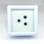 0.11ct Blue Diamond Brilliant Cut Round Approx 3mm TOP QUALITY - Sold Individually